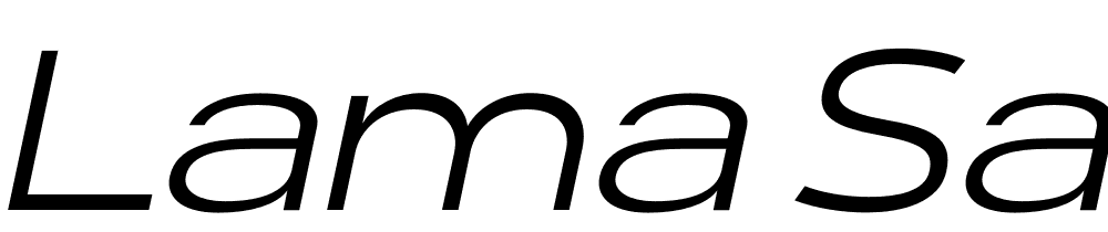 Lama-Sans-Regular-Expanded-Italic font family download free