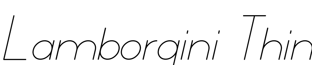 Lamborgini-Thin-Italic font family download free