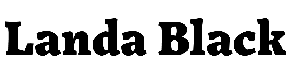 Landa-Black font family download free