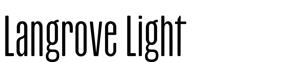 Langrove light font family download free