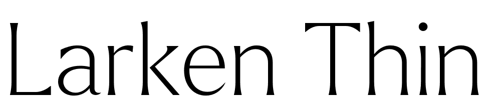 Larken-Thin font family download free