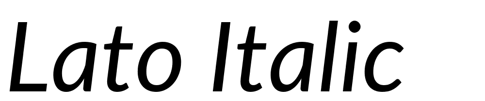 Lato-Italic font family download free