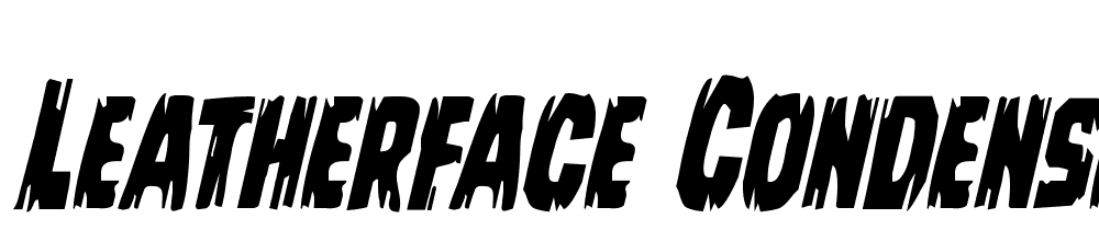 Leatherface-Condensed-Italic font family download free