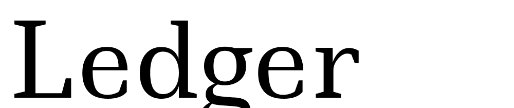 Ledger font family download free