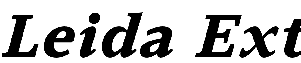 Leida-ExtraBold-Italic font family download free