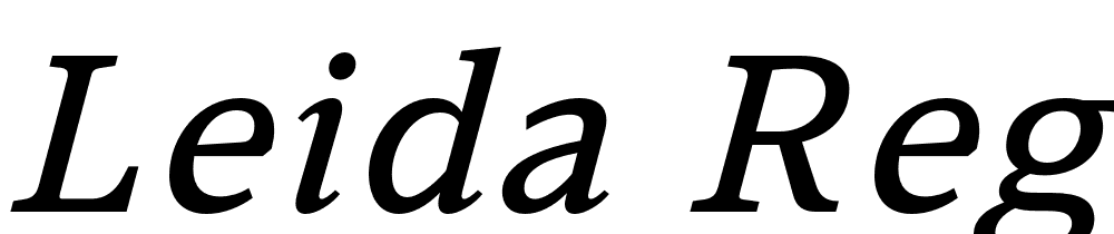 Leida-Regular-Italic font family download free