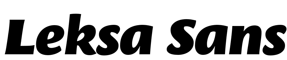 Leksa-Sans-Black-Italic font family download free