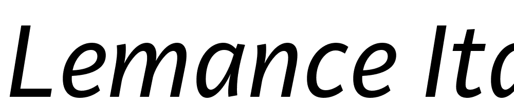 Lemance-Italic font family download free