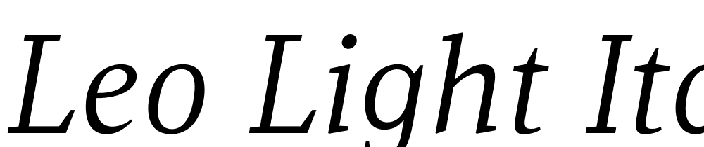 Leo-Light-Italic font family download free