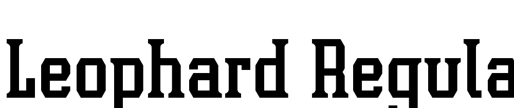 Leophard-Regular font family download free