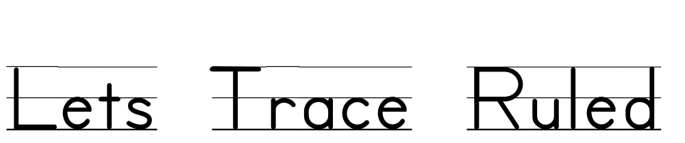 Lets-Trace-ruled font family download free