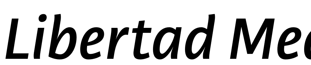 Libertad-Medium-Italic font family download free