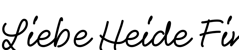 Liebe Heide Fineliner font family download free