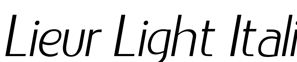 LIEUR-Light-Italic font family download free