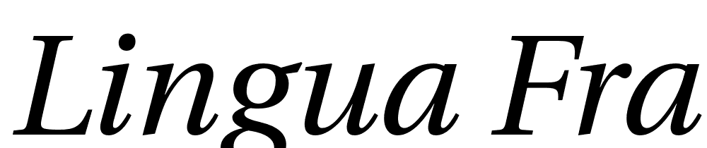 Lingua-Franca-Italic font family download free