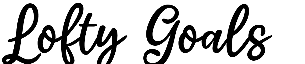 Lofty Goals font family download free