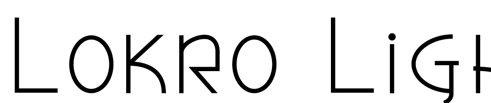 Lokro-Light font family download free