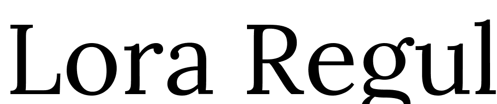 Lora-Regular font family download free