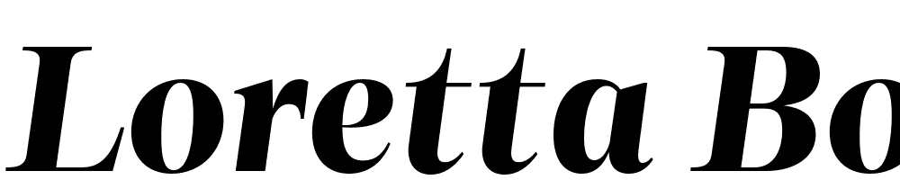 Loretta-Bold-Italic-Display font family download free