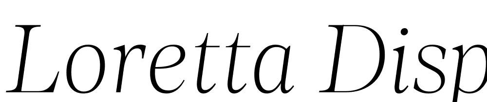 Loretta-Display-VF-ExtraLight-Italic font family download free