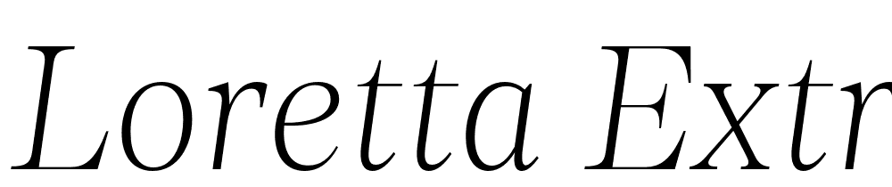 Loretta-ExtraLight-Italic-Display font family download free