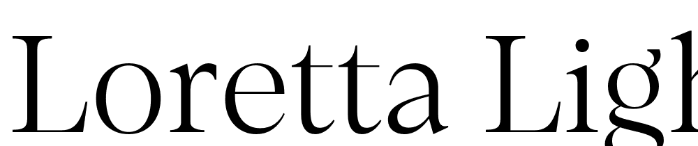 Loretta-Light-Display font family download free