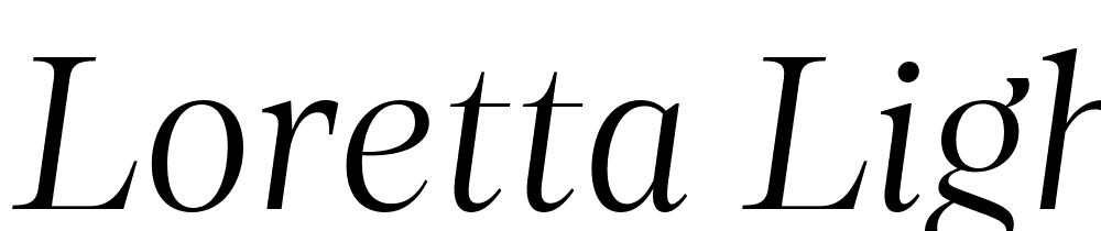 Loretta-Light-Display-Italic font family download free