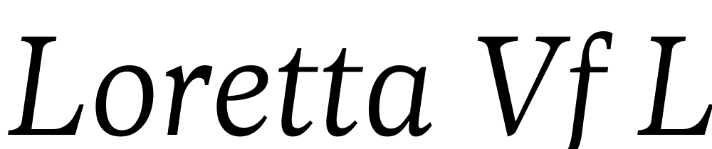 Loretta-VF-Light-Italic font family download free