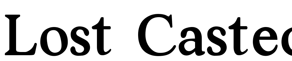 Lost Castedral font family download free