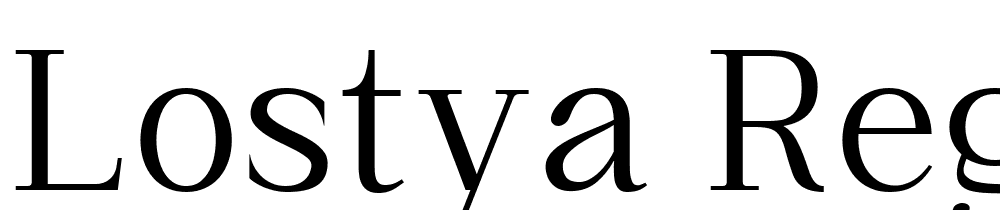 Lostya-Regular font family download free