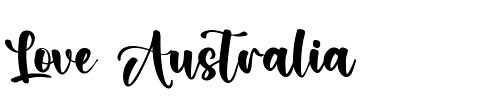 Love Australia font family download free