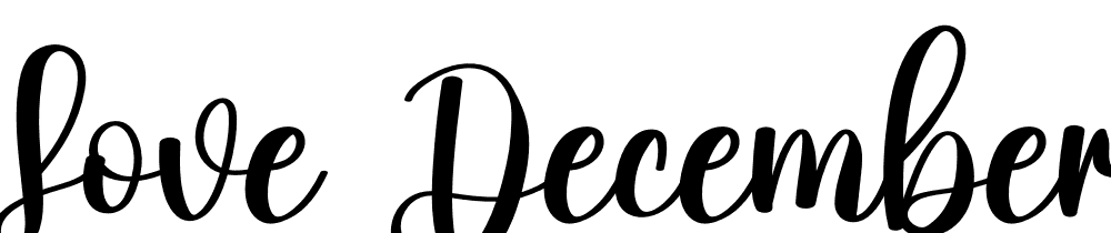 Love-December font family download free