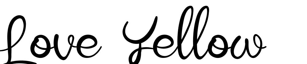 Love Yellow font family download free