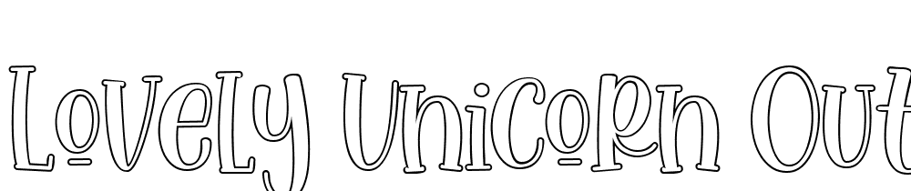 Lovely-Unicorn-Outline font family download free