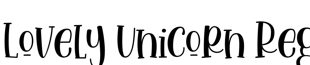 Lovely-Unicorn-Regular font family download free