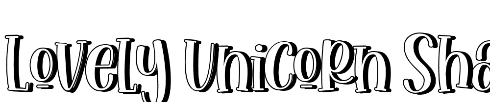 Lovely-Unicorn-Shadow font family download free