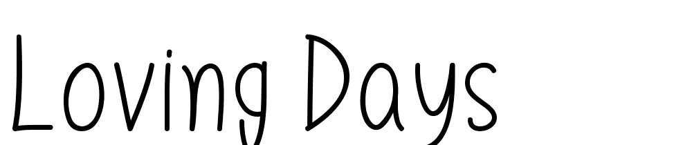 Loving Days font family download free