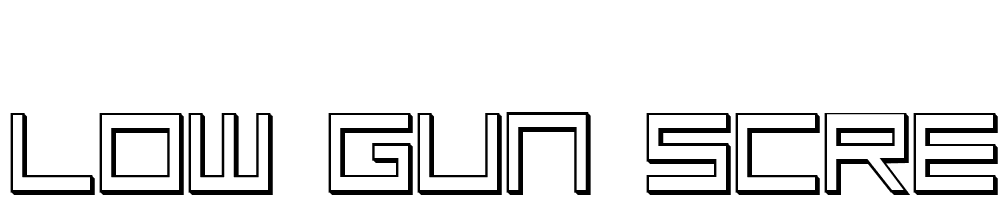 Low-Gun-Screen-Outline font family download free