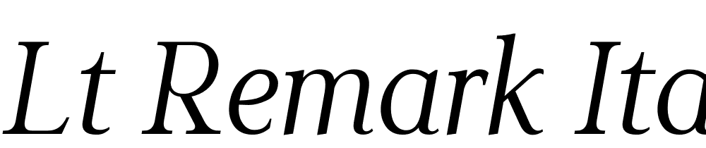 LT-Remark-Italic font family download free