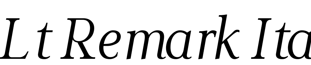 LT-Remark-Italic font family download free