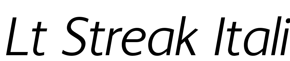 LT-Streak-Italic font family download free