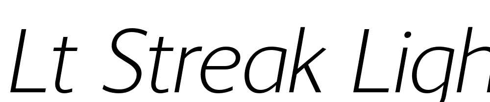 LT-Streak-Light-Italic font family download free