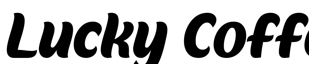 Lucky Coffee Italic font family download free