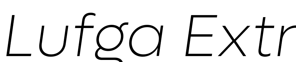 Lufga-ExtraLight-Italic font family download free