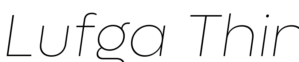 Lufga-Thin-Italic font family download free