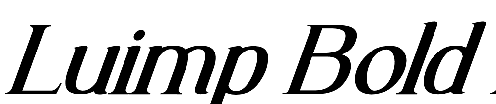 Luimp-Bold-Italic font family download free