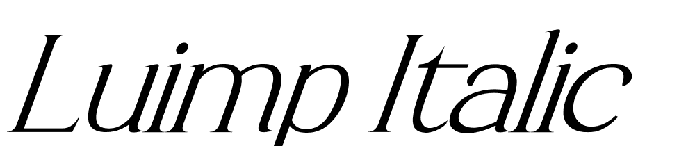 Luimp-Italic font family download free