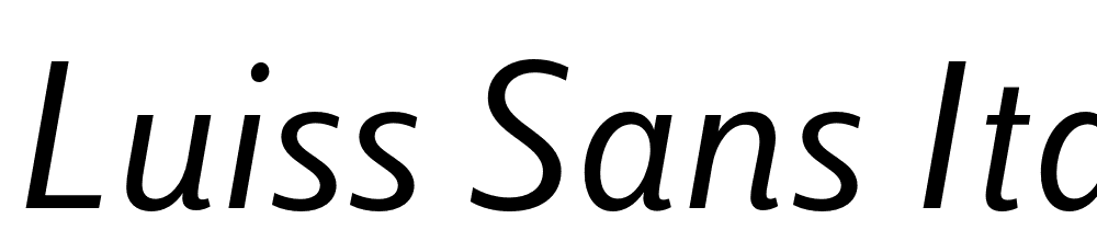 Luiss-Sans-italic font family download free