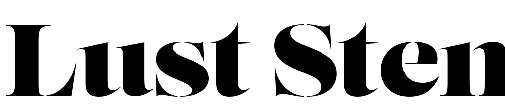 Lust-Stencil-Display font family download free