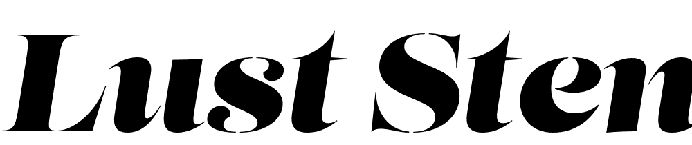 Lust-Stencil-Display-Italic font family download free